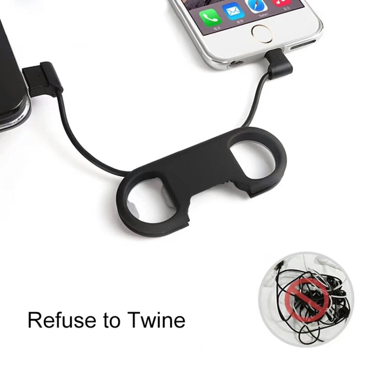 Multi-function 20cm USB to Micro USB Data Sync Charging Cable & Bottle Opener & Keychain