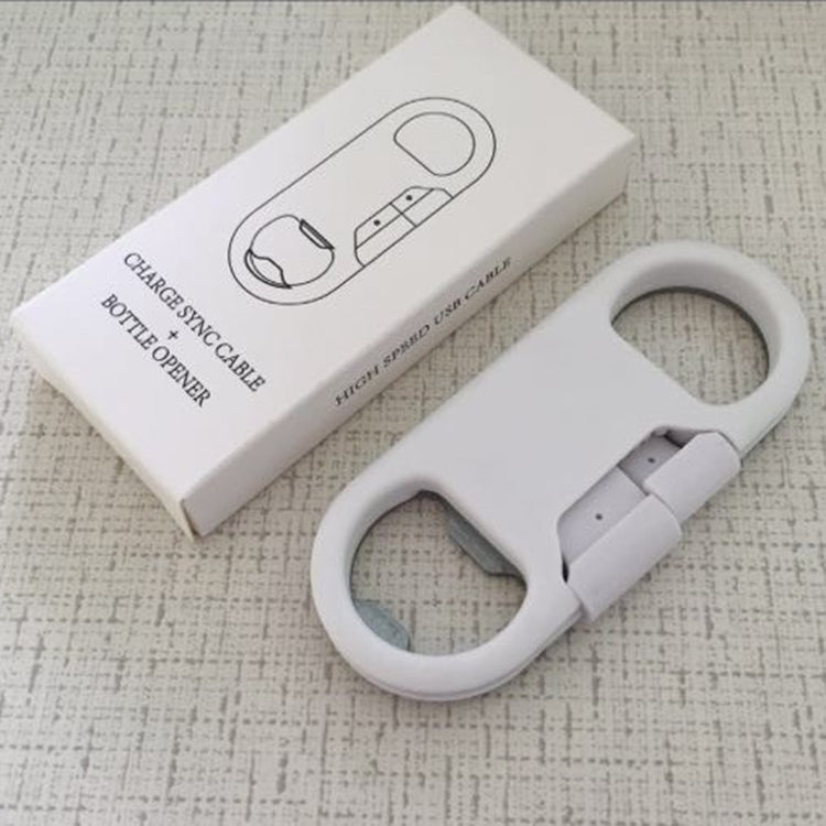Multi-function 20cm USB to Micro USB Data Sync Charging Cable & Bottle Opener & Keychain