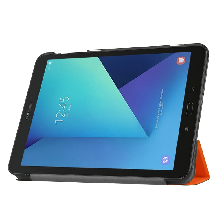 For Galaxy Tab S3 9.7 inch T820 / T825 Custer Texture Horizontal Flip Leather Case with 3-folding Holder
