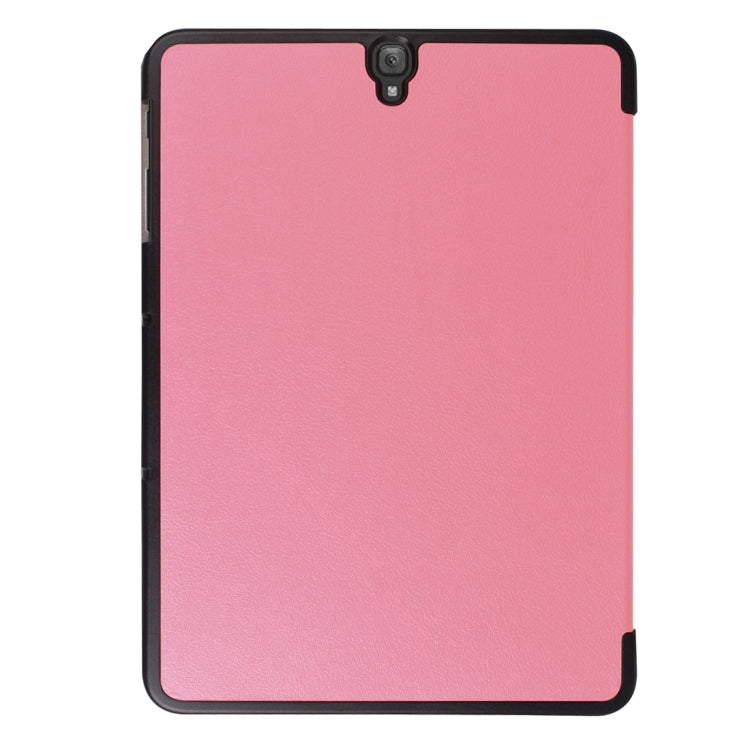 For Galaxy Tab S3 9.7 inch T820 / T825 Custer Texture Horizontal Flip Leather Case with 3-folding Holder