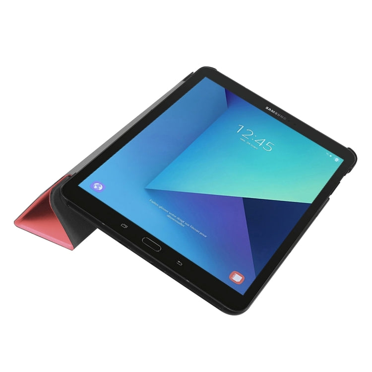 For Galaxy Tab S3 9.7 inch T820 / T825 Custer Texture Horizontal Flip Leather Case with 3-folding Holder