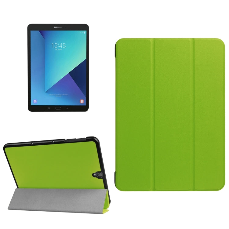 For Galaxy Tab S3 9.7 inch T820 / T825 Custer Texture Horizontal Flip Leather Case with 3-folding Holder