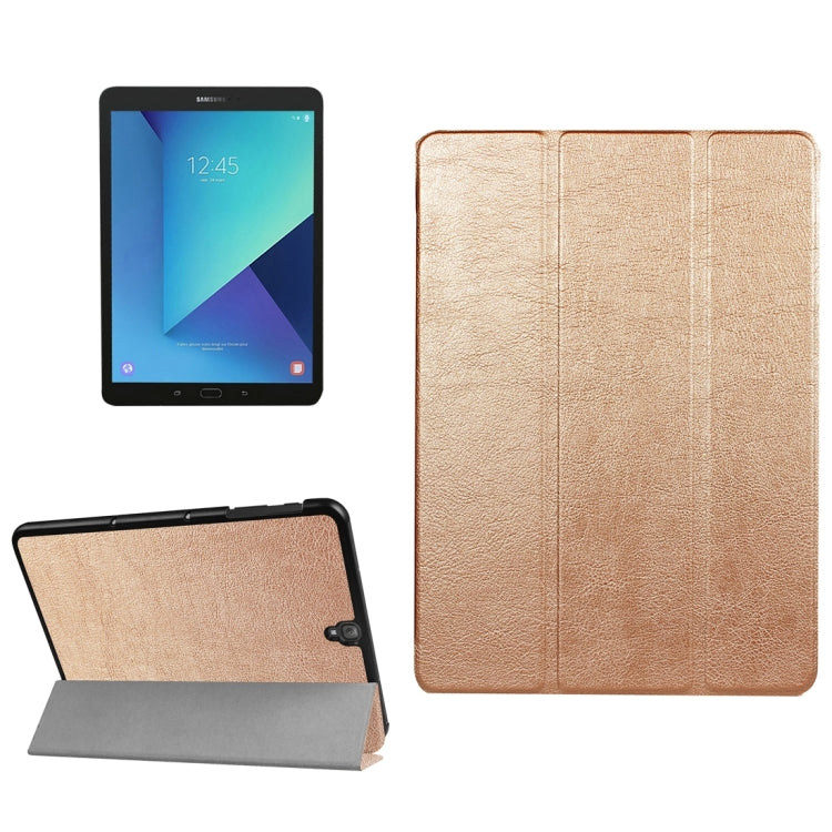 For Galaxy Tab S3 9.7 inch T820 / T825 Custer Texture Horizontal Flip Leather Case with 3-folding Holder