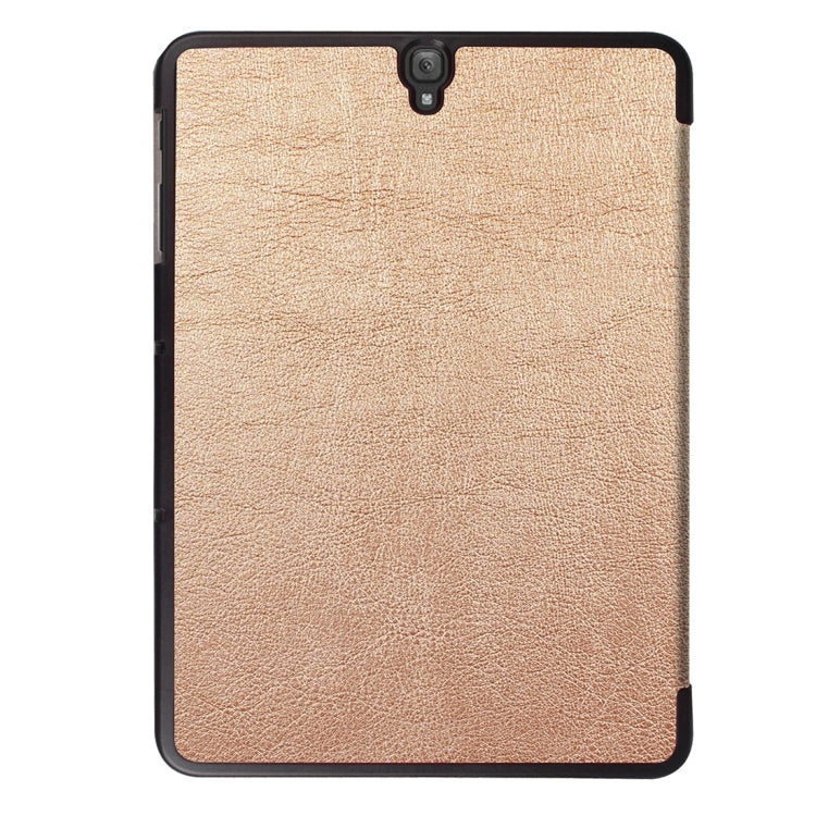 For Galaxy Tab S3 9.7 inch T820 / T825 Custer Texture Horizontal Flip Leather Case with 3-folding Holder