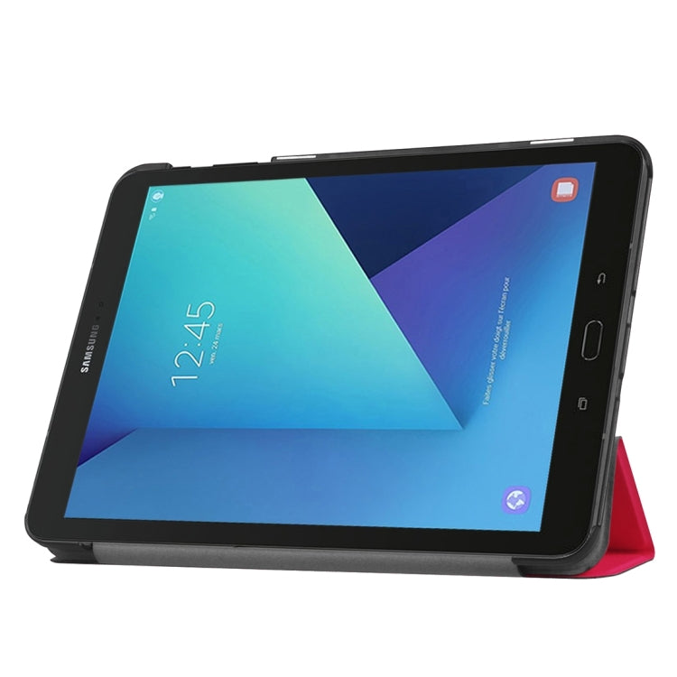 For Galaxy Tab S3 9.7 inch T820 / T825 Custer Texture Horizontal Flip Leather Case with 3-folding Holder