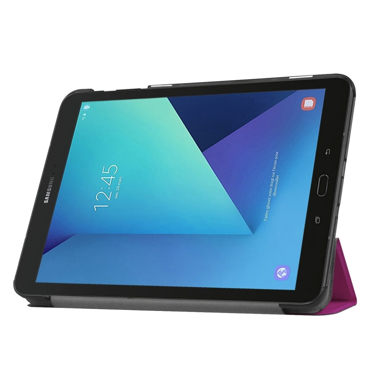 For Galaxy Tab S3 9.7 inch T820 / T825 Custer Texture Horizontal Flip Leather Case with 3-folding Holder