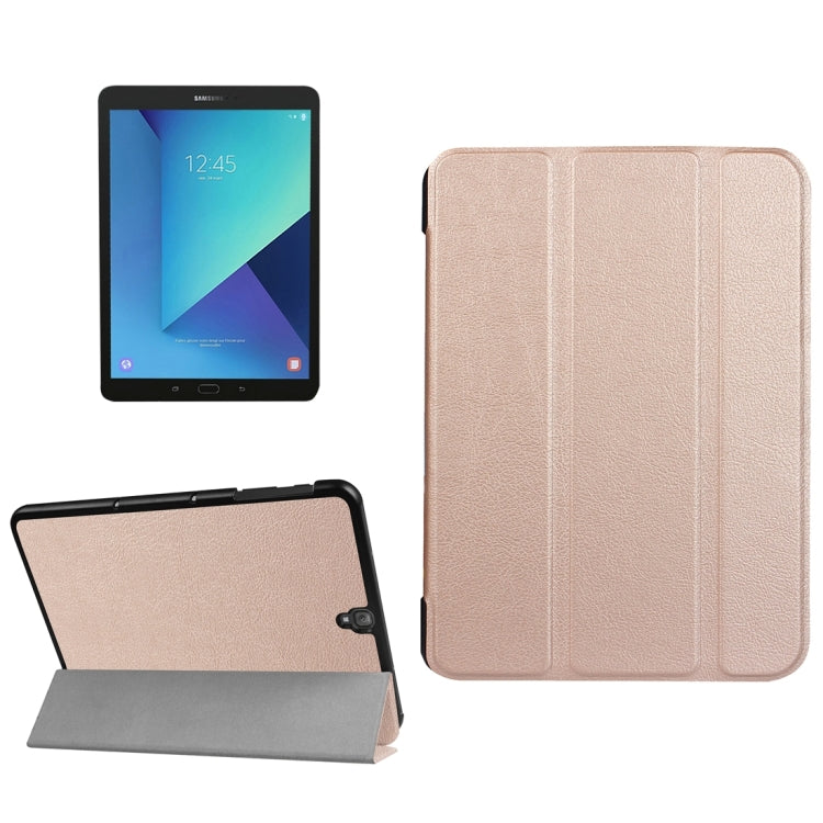 For Galaxy Tab S3 9.7 inch T820 / T825 Custer Texture Horizontal Flip Leather Case with 3-folding Holder