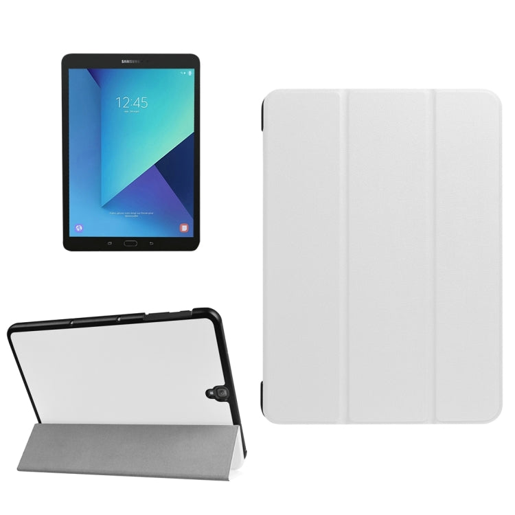 For Galaxy Tab S3 9.7 inch T820 / T825 Custer Texture Horizontal Flip Leather Case with 3-folding Holder