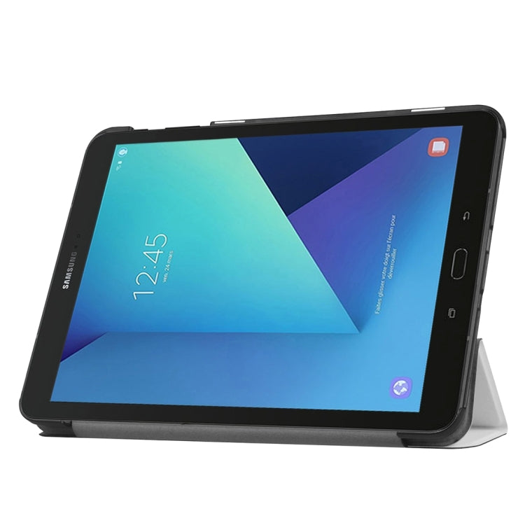 For Galaxy Tab S3 9.7 inch T820 / T825 Custer Texture Horizontal Flip Leather Case with 3-folding Holder
