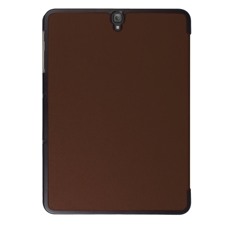 For Galaxy Tab S3 9.7 inch T820 / T825 Custer Texture Horizontal Flip Leather Case with 3-folding Holder