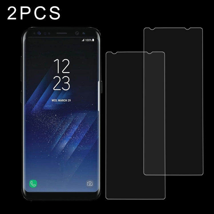 2 PCS for Galaxy S8 0.26mm 9H Surface Hardness Explosion-proof Non-full Screen Tempered Glass Screen Film