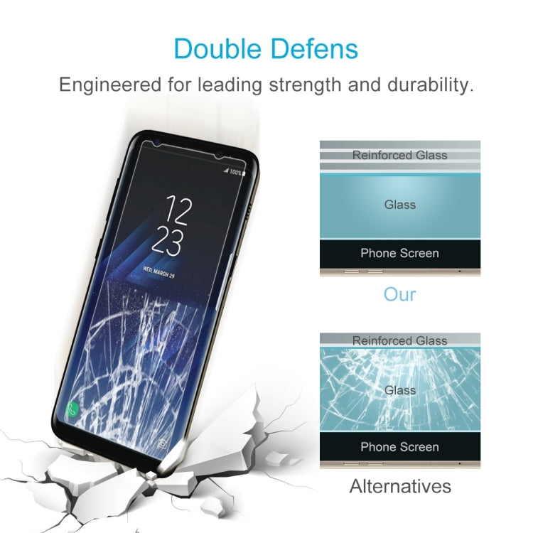 2 PCS for Galaxy S8 + / G9550 0.26mm 9H Surface Hardness Explosion-proof Non-full Screen Tempered Glass Screen Film