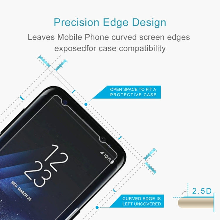 10 PCS for Galaxy S8 + / G9550 0.26mm 9H Surface Hardness Explosion-proof Non-full Screen Tempered Glass Screen Film