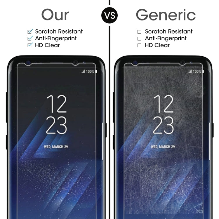 50 PCS for Galaxy S8 + / G9550 0.26mm 9H Surface Hardness Explosion-proof Non-full Screen Tempered Glass Screen Film