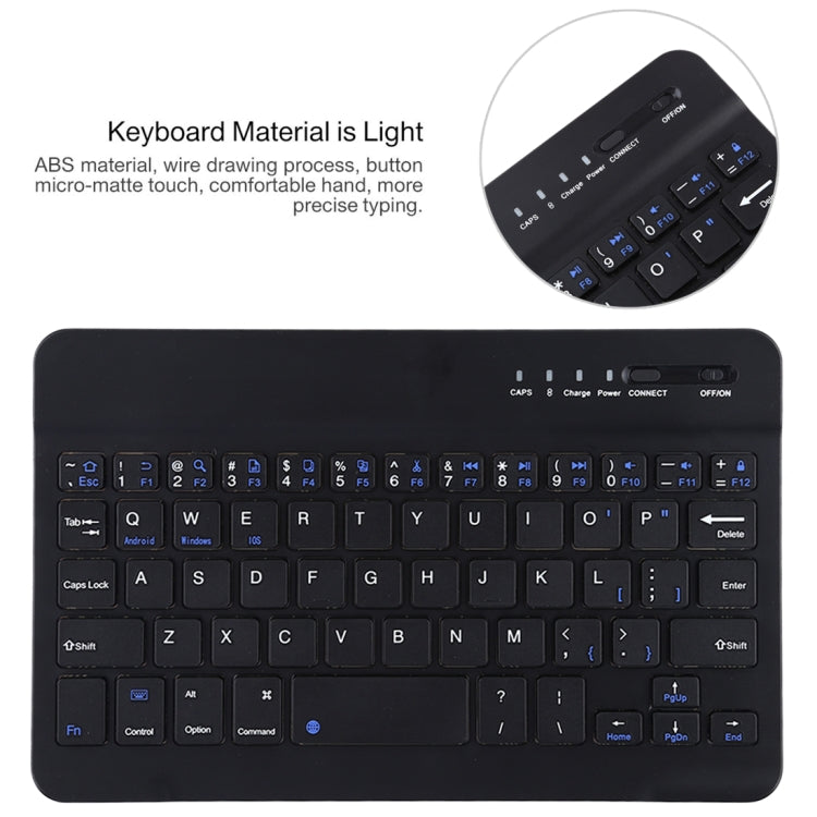 Ultra-thin Detachable Magnetic Bluetooth Keyboard Leather Tablet Case for Galaxy Tab A 8.0 2019 P200 / P205, with Holder