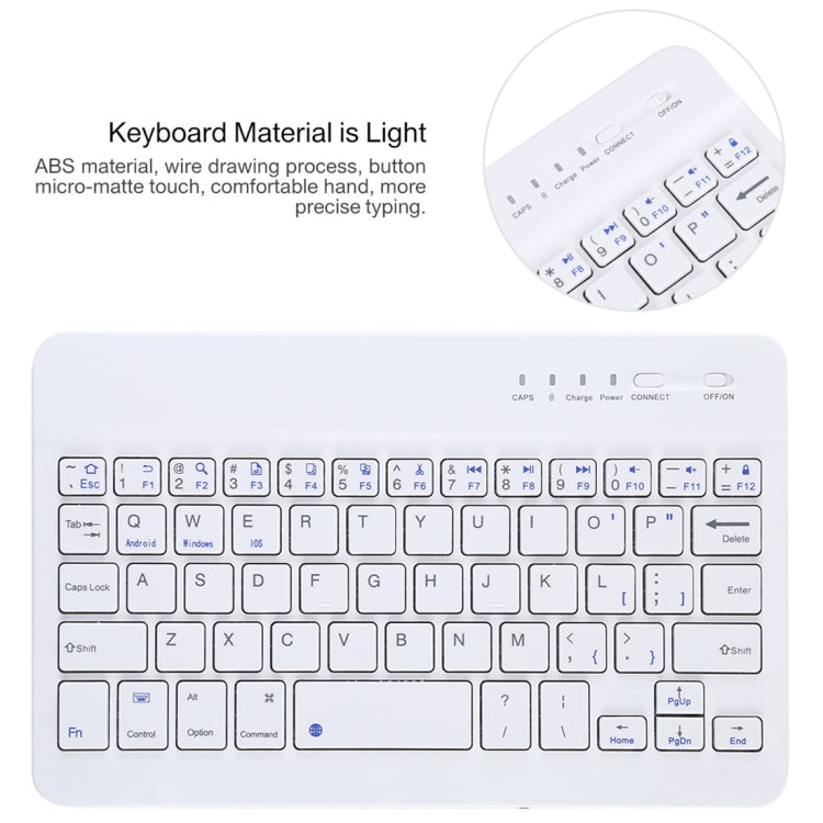Ultra-thin Detachable Magnetic Bluetooth Keyboard Leather Tablet Case for Galaxy Tab A 8.0 2019 P200 / P205, with Holder