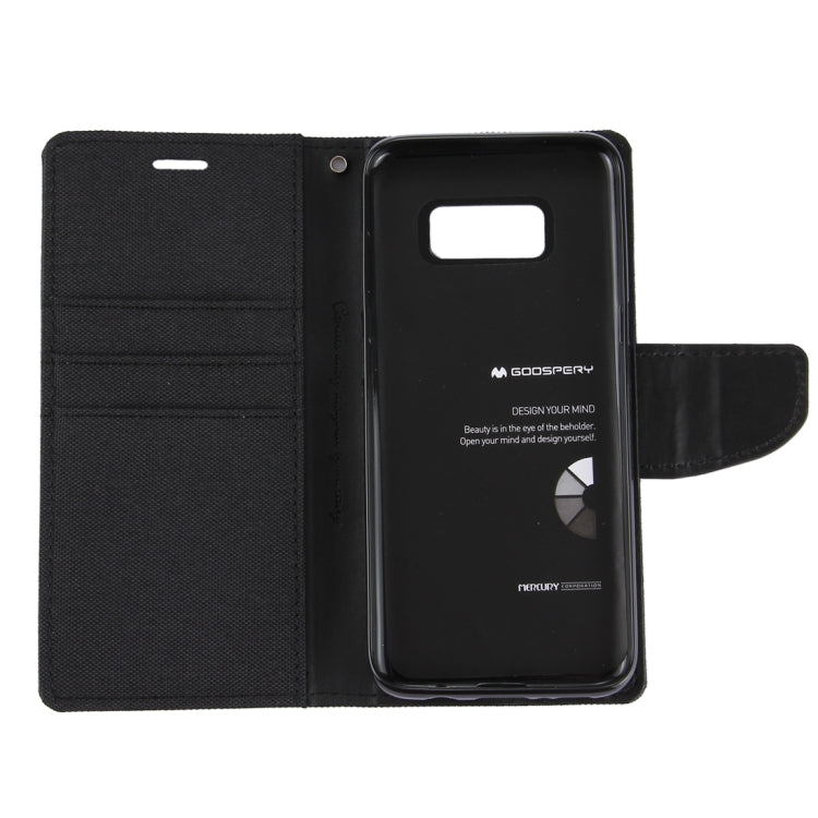 GOOSPERY CANVAS DIARY for Galaxy S8 Canvas Texture Horizontal Flip Leather Case with Card Slots & Wallet & Holder