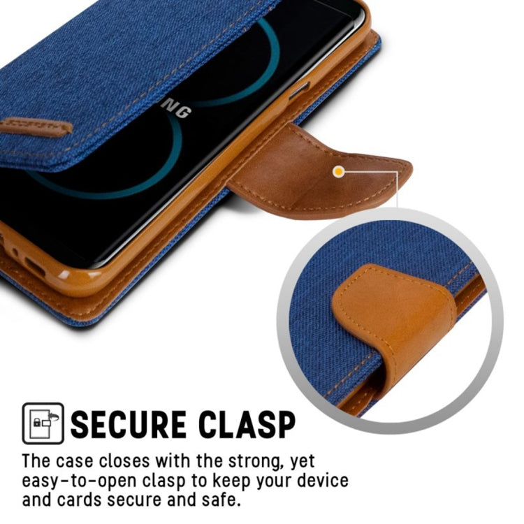 GOOSPERY CANVAS DIARY for Galaxy S8 Canvas Texture Horizontal Flip Leather Case with Card Slots & Wallet & Holder