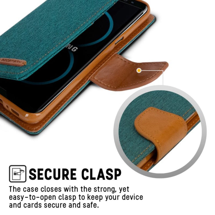GOOSPERY CANVAS DIARY for Galaxy S8 Canvas Texture Horizontal Flip Leather Case with Card Slots & Wallet & Holder