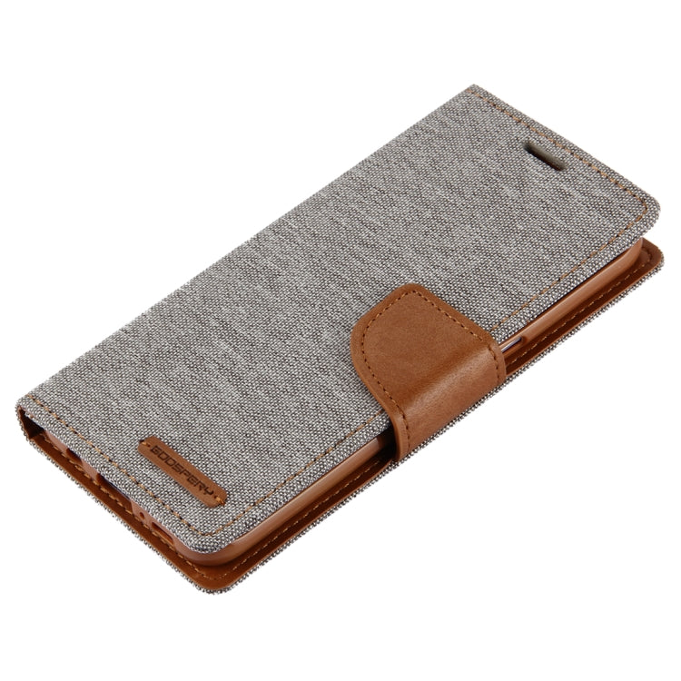 GOOSPERY CANVAS DIARY for Galaxy S8 Canvas Texture Horizontal Flip Leather Case with Card Slots & Wallet & Holder