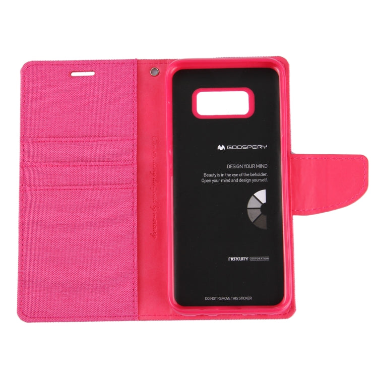GOOSPERY CANVAS DIARY for Galaxy S8 Canvas Texture Horizontal Flip Leather Case with Card Slots & Wallet & Holder