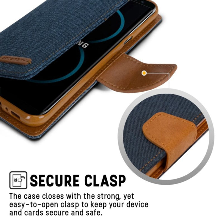 GOOSPERY CANVAS DIARY for Galaxy S8 Canvas Texture Horizontal Flip Leather Case with Card Slots & Wallet & Holder