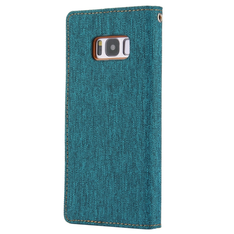 GOOSPERY CANVAS DIARY for Samsung  Galaxy S8+ / G9550 Canvas Texture Horizontal Flip Leather Case with Card Slots & Wallet & Holder