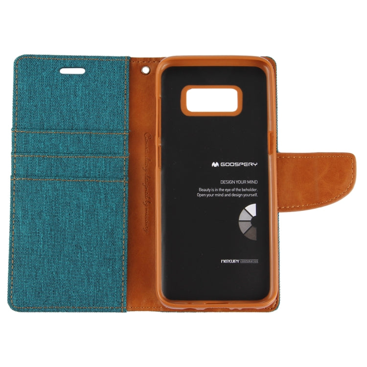 GOOSPERY CANVAS DIARY for Samsung  Galaxy S8+ / G9550 Canvas Texture Horizontal Flip Leather Case with Card Slots & Wallet & Holder
