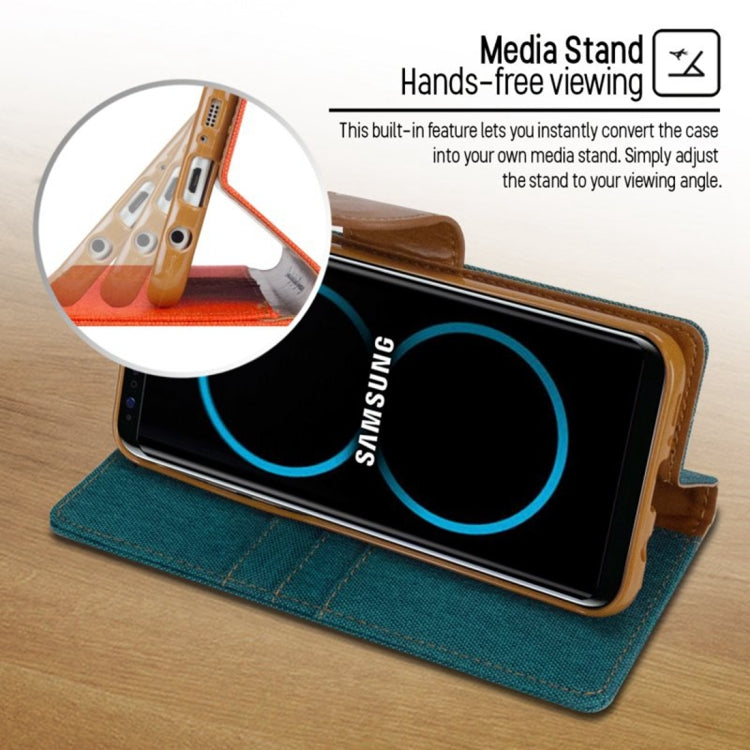 GOOSPERY CANVAS DIARY for Samsung  Galaxy S8+ / G9550 Canvas Texture Horizontal Flip Leather Case with Card Slots & Wallet & Holder
