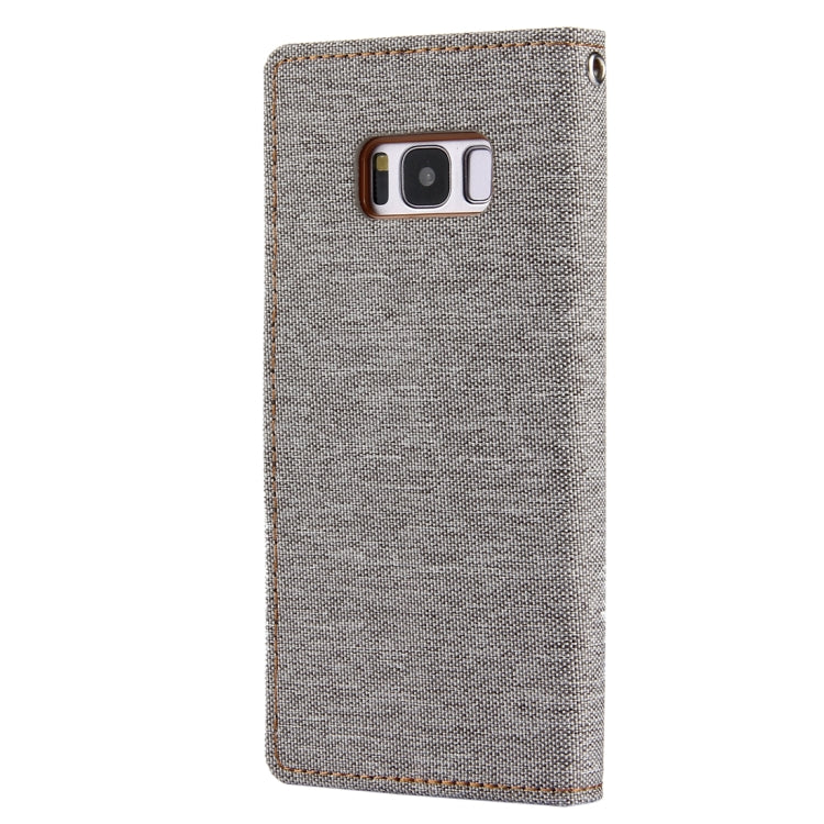 GOOSPERY CANVAS DIARY for Samsung  Galaxy S8+ / G9550 Canvas Texture Horizontal Flip Leather Case with Card Slots & Wallet & Holder