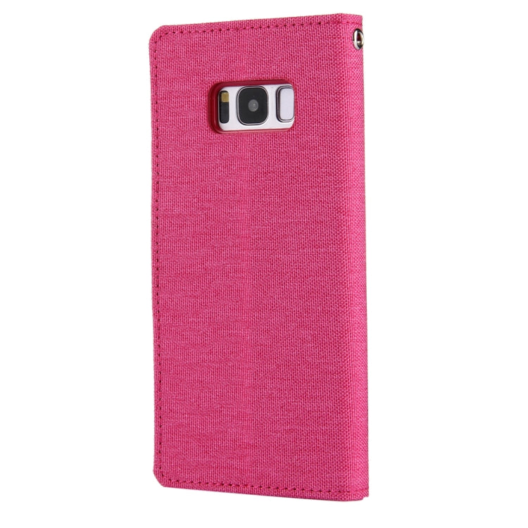 GOOSPERY CANVAS DIARY for Samsung  Galaxy S8+ / G9550 Canvas Texture Horizontal Flip Leather Case with Card Slots & Wallet & Holder