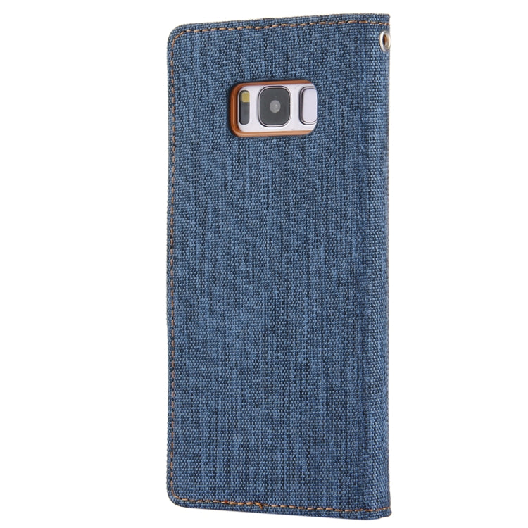 GOOSPERY CANVAS DIARY for Samsung  Galaxy S8+ / G9550 Canvas Texture Horizontal Flip Leather Case with Card Slots & Wallet & Holder