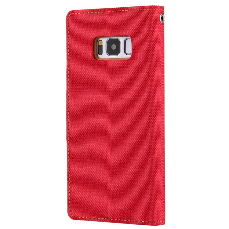 GOOSPERY CANVAS DIARY for Samsung  Galaxy S8+ / G9550 Canvas Texture Horizontal Flip Leather Case with Card Slots & Wallet & Holder