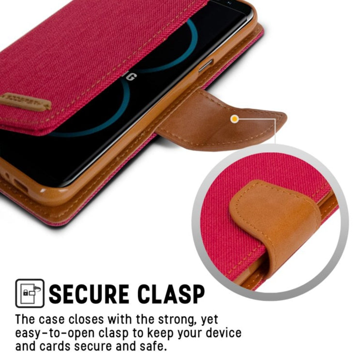 GOOSPERY CANVAS DIARY for Samsung  Galaxy S8+ / G9550 Canvas Texture Horizontal Flip Leather Case with Card Slots & Wallet & Holder