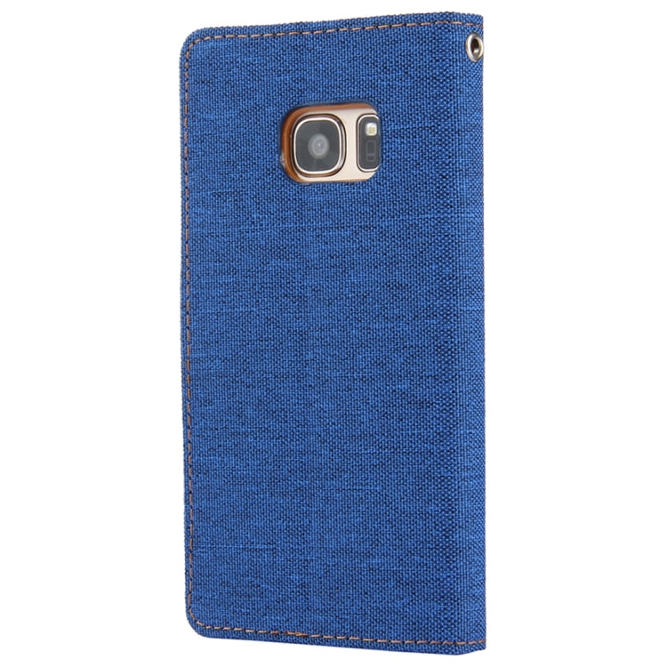 GOOSPERY CANVAS DIARY for Samsung  Galaxy S7 Canvas Texture Horizontal Flip Leather Case with Card Slots & Wallet & Holder