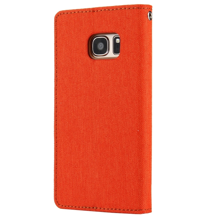 GOOSPERY CANVAS DIARY for Samsung  Galaxy S7 Canvas Texture Horizontal Flip Leather Case with Card Slots & Wallet & Holder