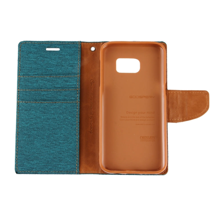 GOOSPERY CANVAS DIARY for Samsung  Galaxy S7 Canvas Texture Horizontal Flip Leather Case with Card Slots & Wallet & Holder