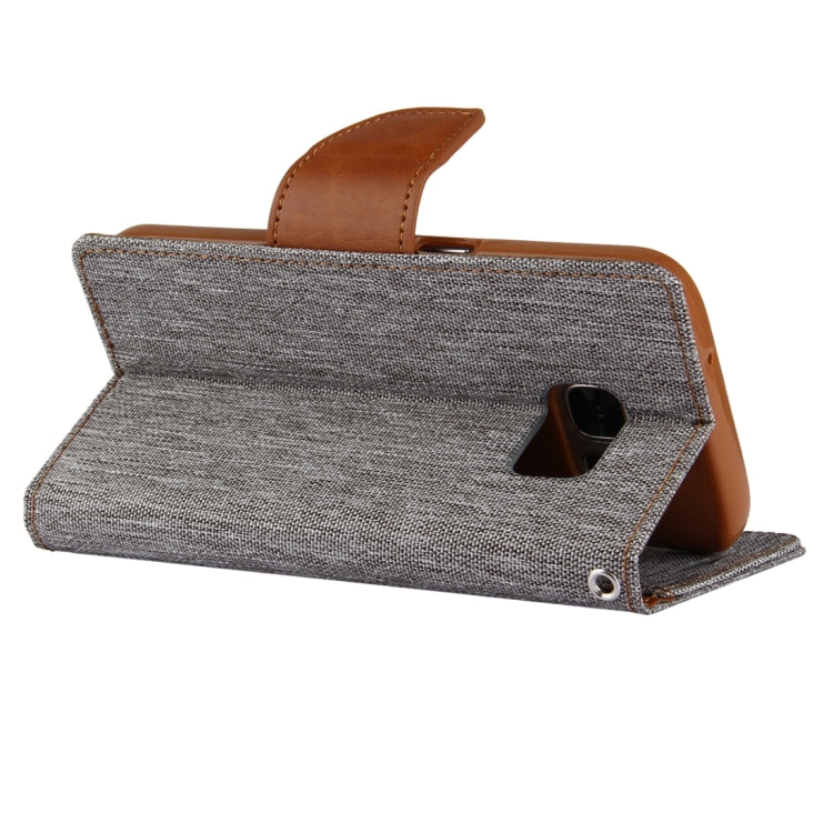 GOOSPERY CANVAS DIARY for Samsung  Galaxy S7 Canvas Texture Horizontal Flip Leather Case with Card Slots & Wallet & Holder