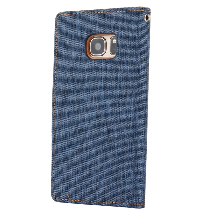GOOSPERY CANVAS DIARY for Samsung  Galaxy S7 Canvas Texture Horizontal Flip Leather Case with Card Slots & Wallet & Holder