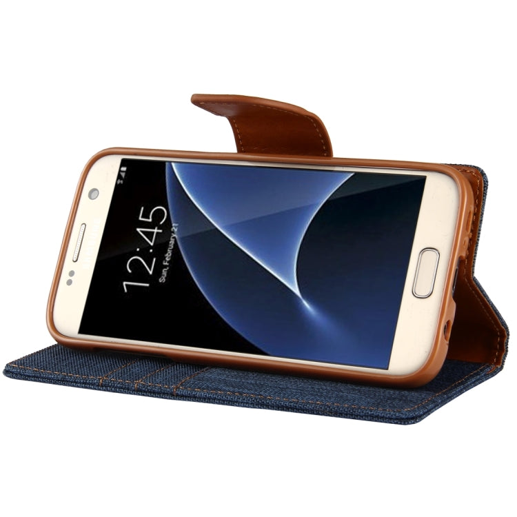 GOOSPERY CANVAS DIARY for Samsung  Galaxy S7 Canvas Texture Horizontal Flip Leather Case with Card Slots & Wallet & Holder