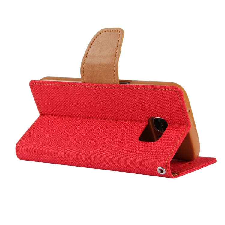 GOOSPERY CANVAS DIARY for Samsung  Galaxy S7 Canvas Texture Horizontal Flip Leather Case with Card Slots & Wallet & Holder