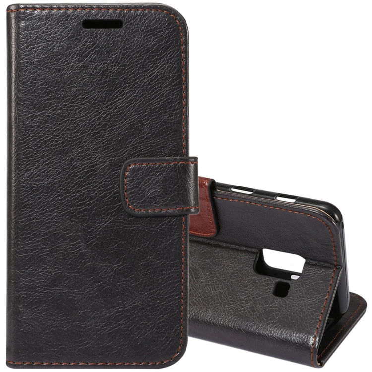 For Galaxy A8+ (2018) Crazy Horse Texcture PU + TPU Horizontal Flip Leather Case with Holder & Card Slots & Wallet & Photo Frame