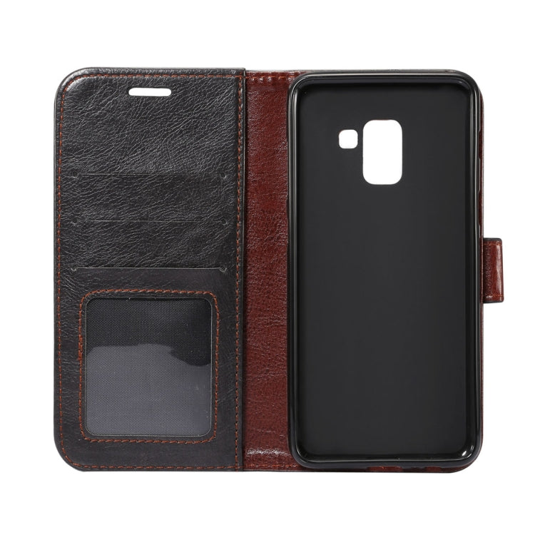 For Galaxy A8+ (2018) Crazy Horse Texcture PU + TPU Horizontal Flip Leather Case with Holder & Card Slots & Wallet & Photo Frame