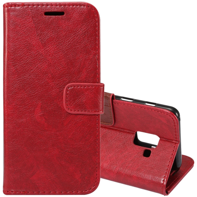 For Galaxy A8 (2018) Crazy Horse Texcture PU + TPU Horizontal Flip Leather Case with Holder & Card Slots & Wallet & Photo Frame