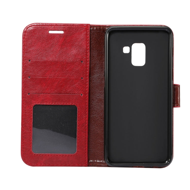 For Galaxy A8 (2018) Crazy Horse Texcture PU + TPU Horizontal Flip Leather Case with Holder & Card Slots & Wallet & Photo Frame