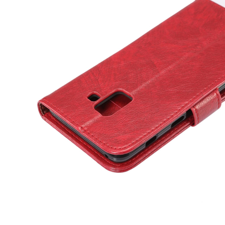 For Galaxy A8 (2018) Crazy Horse Texcture PU + TPU Horizontal Flip Leather Case with Holder & Card Slots & Wallet & Photo Frame