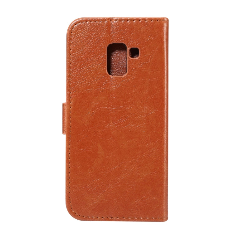 For Galaxy A8 (2018) Crazy Horse Texcture PU + TPU Horizontal Flip Leather Case with Holder & Card Slots & Wallet & Photo Frame