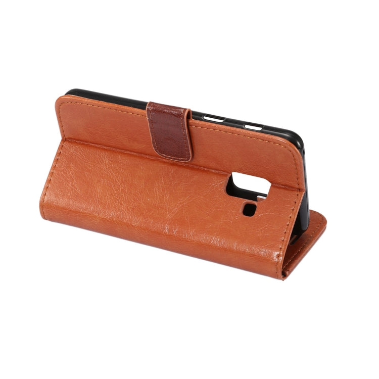 For Galaxy A8 (2018) Crazy Horse Texcture PU + TPU Horizontal Flip Leather Case with Holder & Card Slots & Wallet & Photo Frame