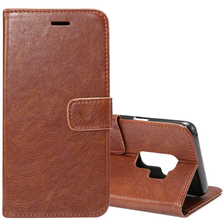 For Galaxy S9+ Crazy Horse Texcture PU + TPU Horizontal Flip Leather Case with Holder & Card Slots & Wallet & Photo Frame