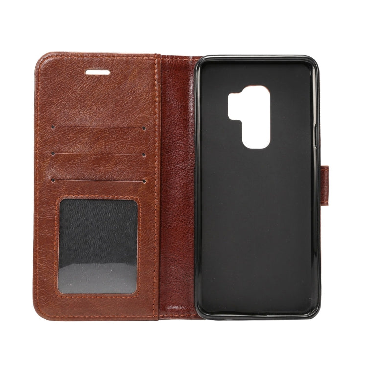For Galaxy S9+ Crazy Horse Texcture PU + TPU Horizontal Flip Leather Case with Holder & Card Slots & Wallet & Photo Frame